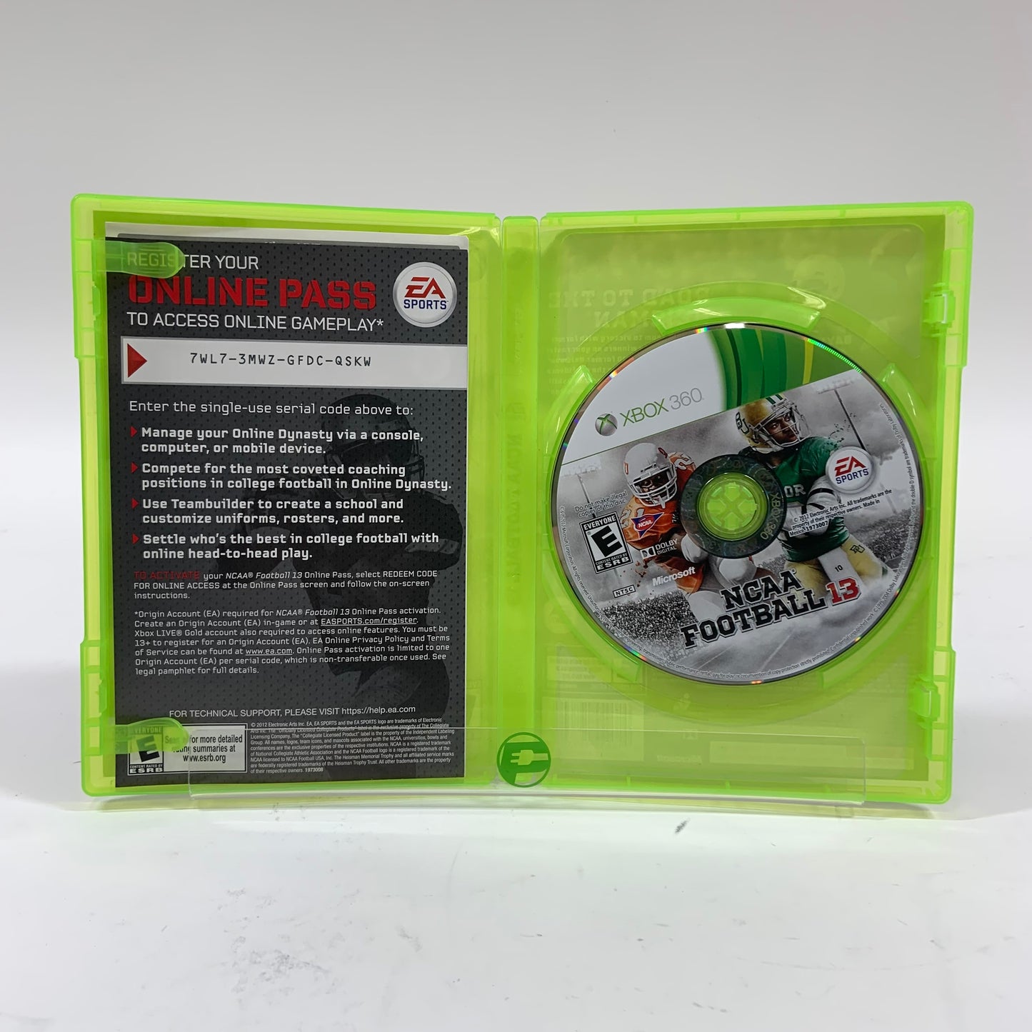 NCAA Football 13 (Microsoft Xbox 360, 2012)