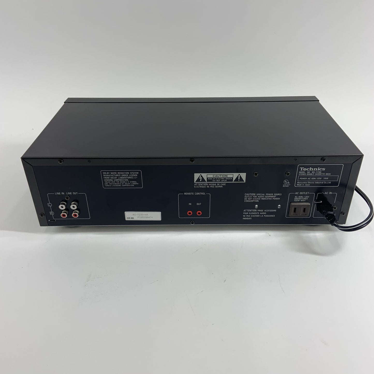 Technics RS-T230 Stereo Double Cassette Deck Player