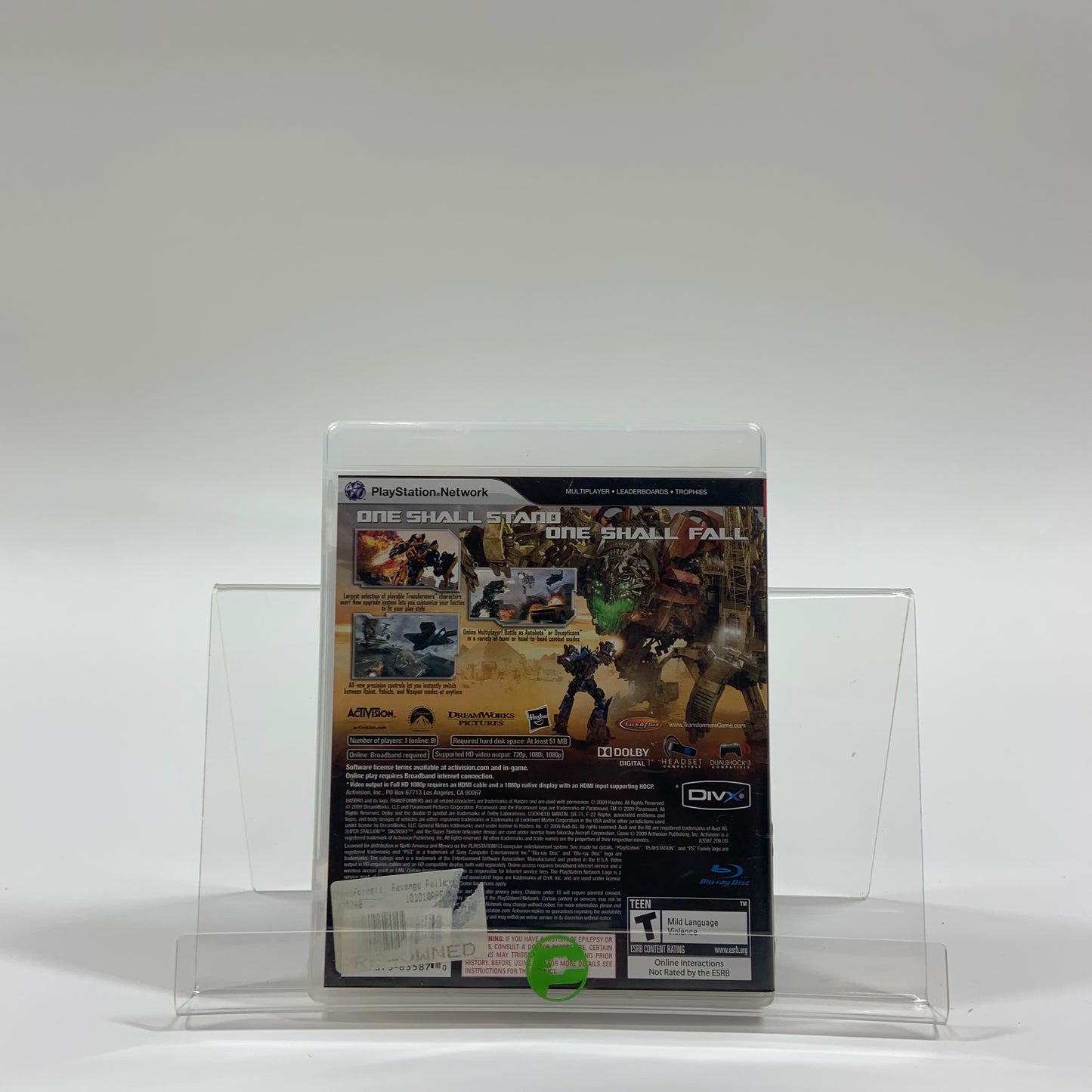 Transformers: Revenge of the Fallen  (Sony PlayStation 3 PS3,  2009)