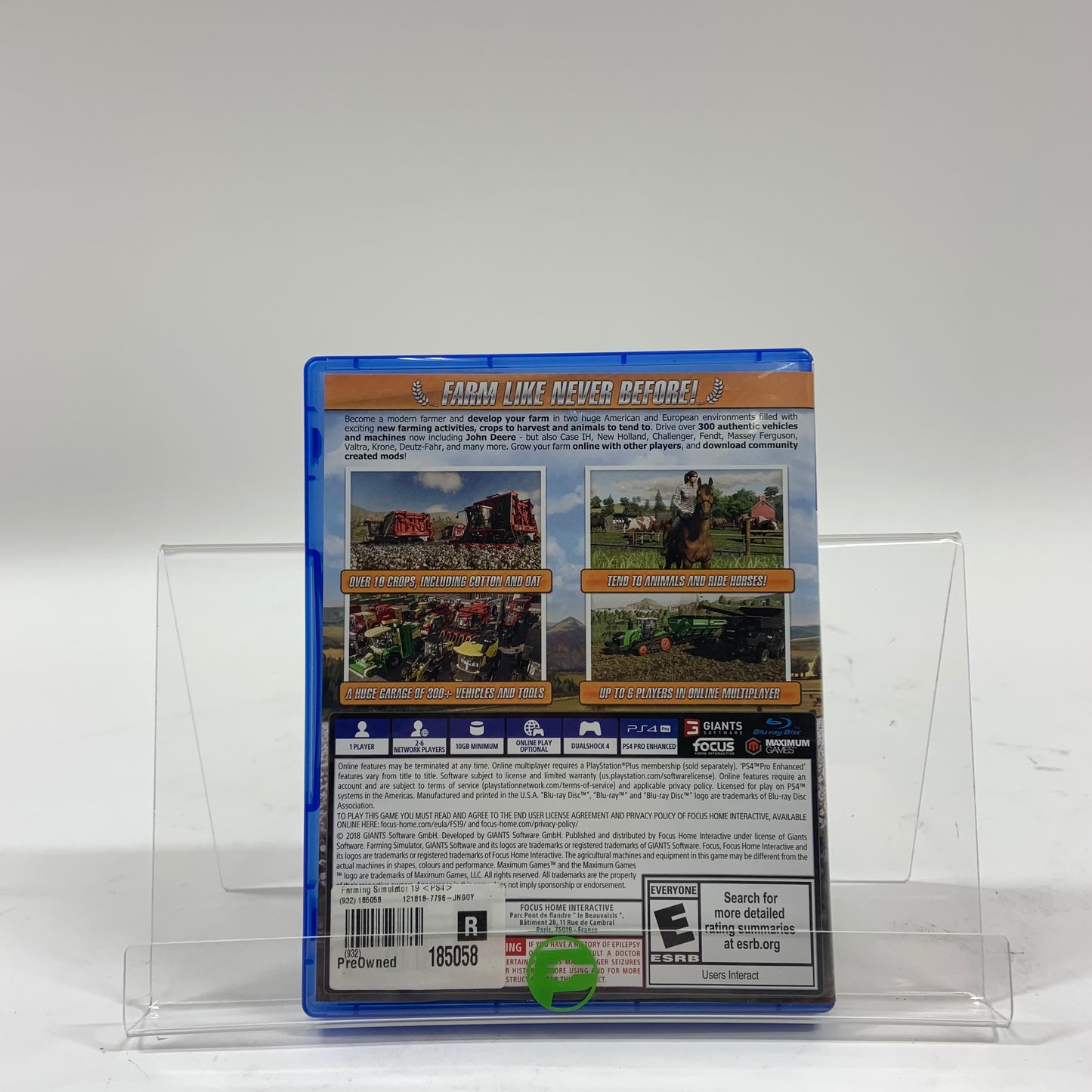 Farming Simulator 19  (Sony PlayStation 4 PS4,  2018)