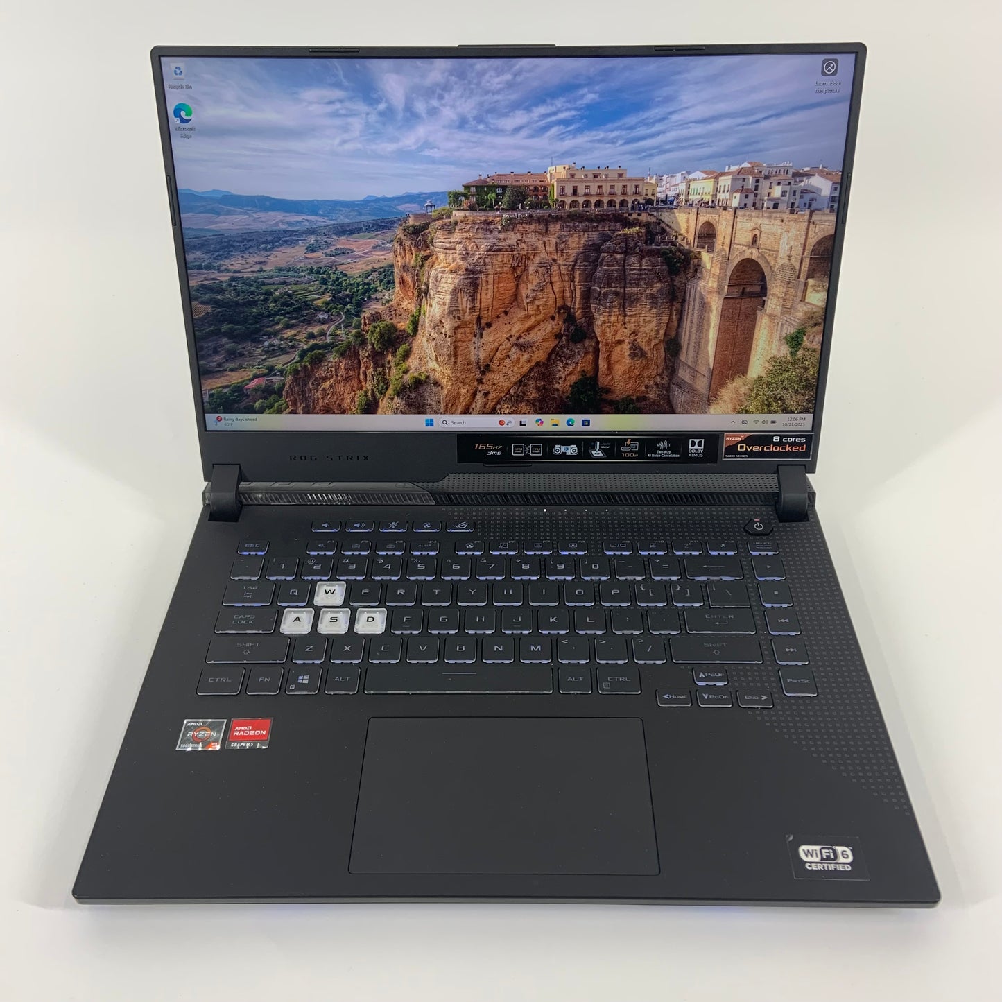 Asus ROG Strix G15 G513QY 15.6 Ryzen 9 5980HX 16GB RAM 512GB SSD Radeon RX 6800M