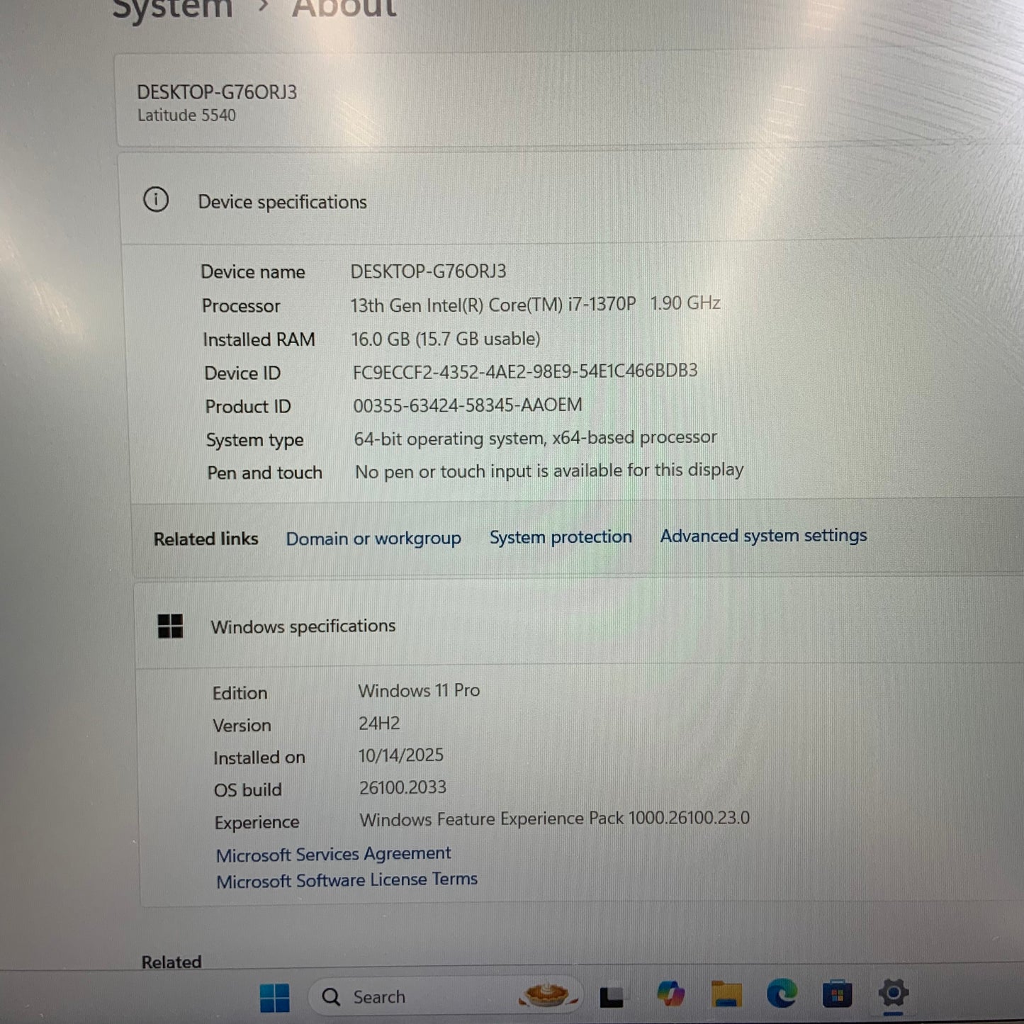 Dell Latitude 5540 15.6" i7-1370P 5.2GHz 16GB RAM 256GB SSD EXCELLENT BATT