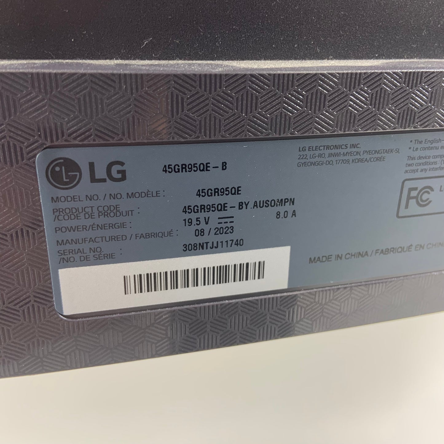 LG 45" 45GR95QE WQHD OLED 240Hz Curved Gaming Monitor