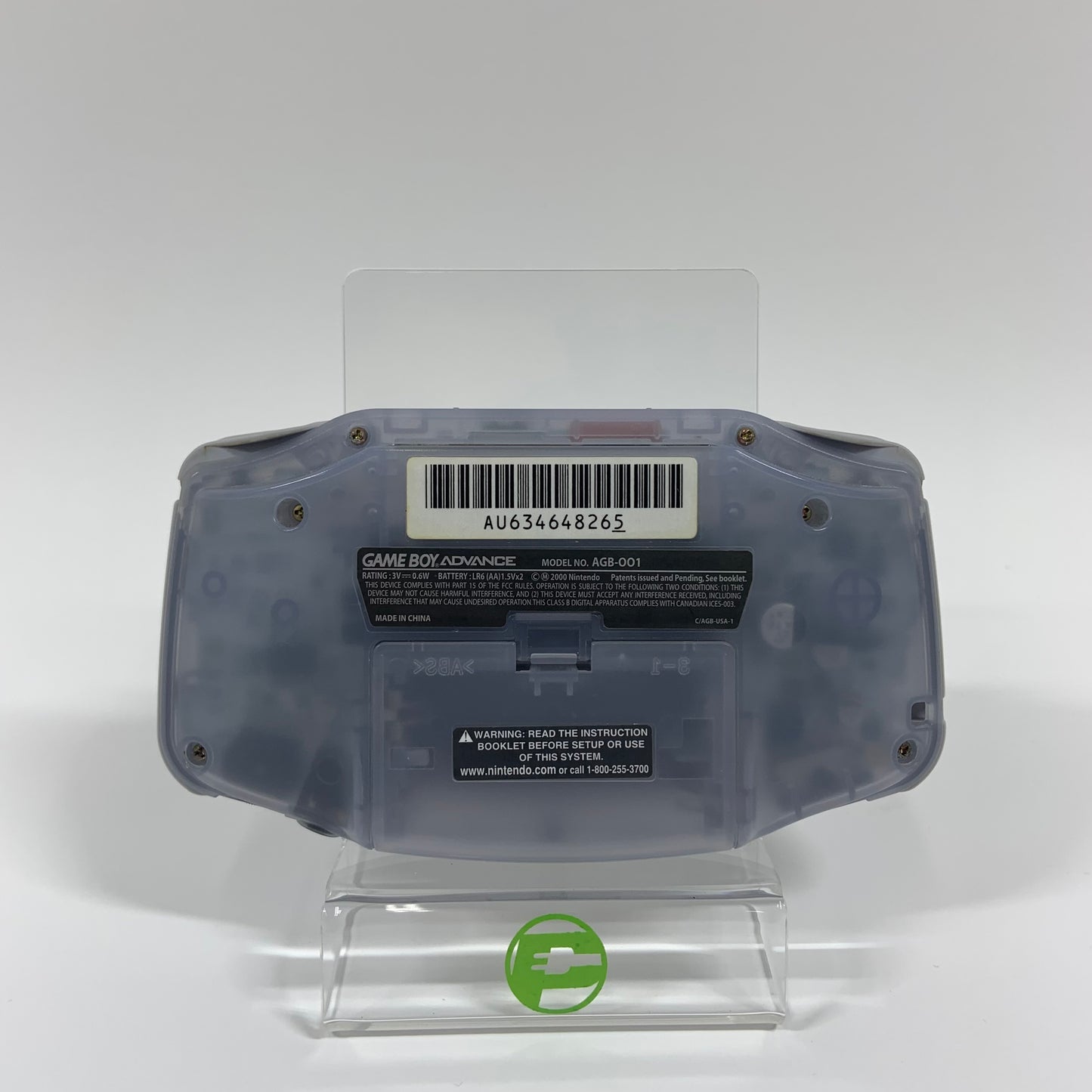 Nintendo Game Boy Advance Handheld Game Console Only AGB-001 Clear