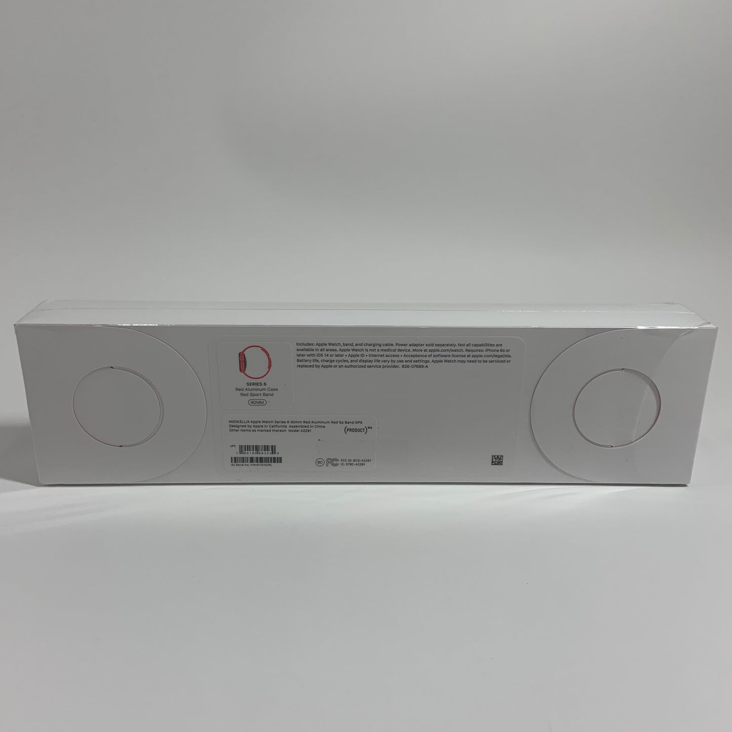 New GPS Only Apple Watch Series 6 40MM Red Aluminum Red Sport Band A2291