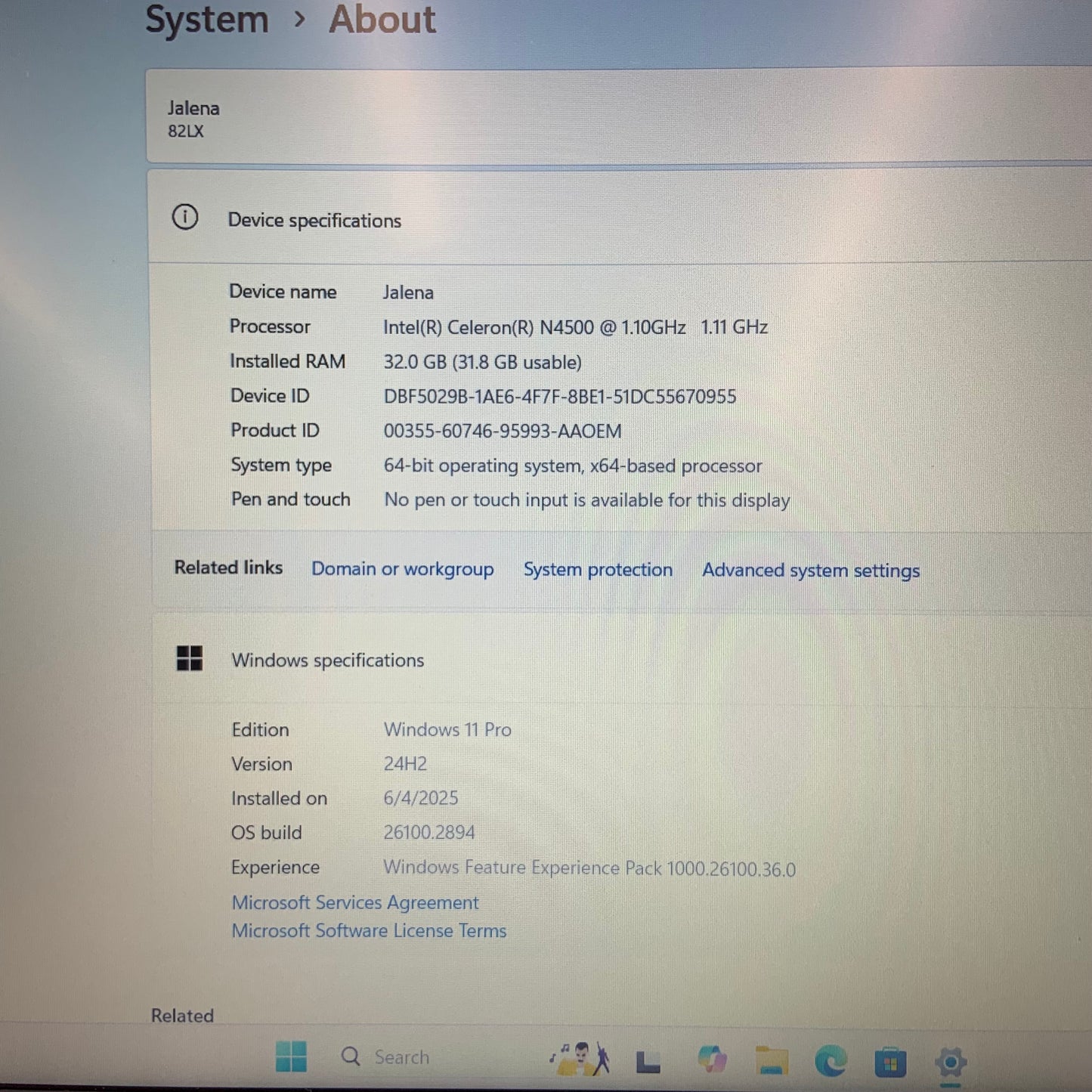 Lenovo IdeaPad 15IJL7 15.6" Celeron N4500 1.1GHz 32GB RAM 1TB SSD