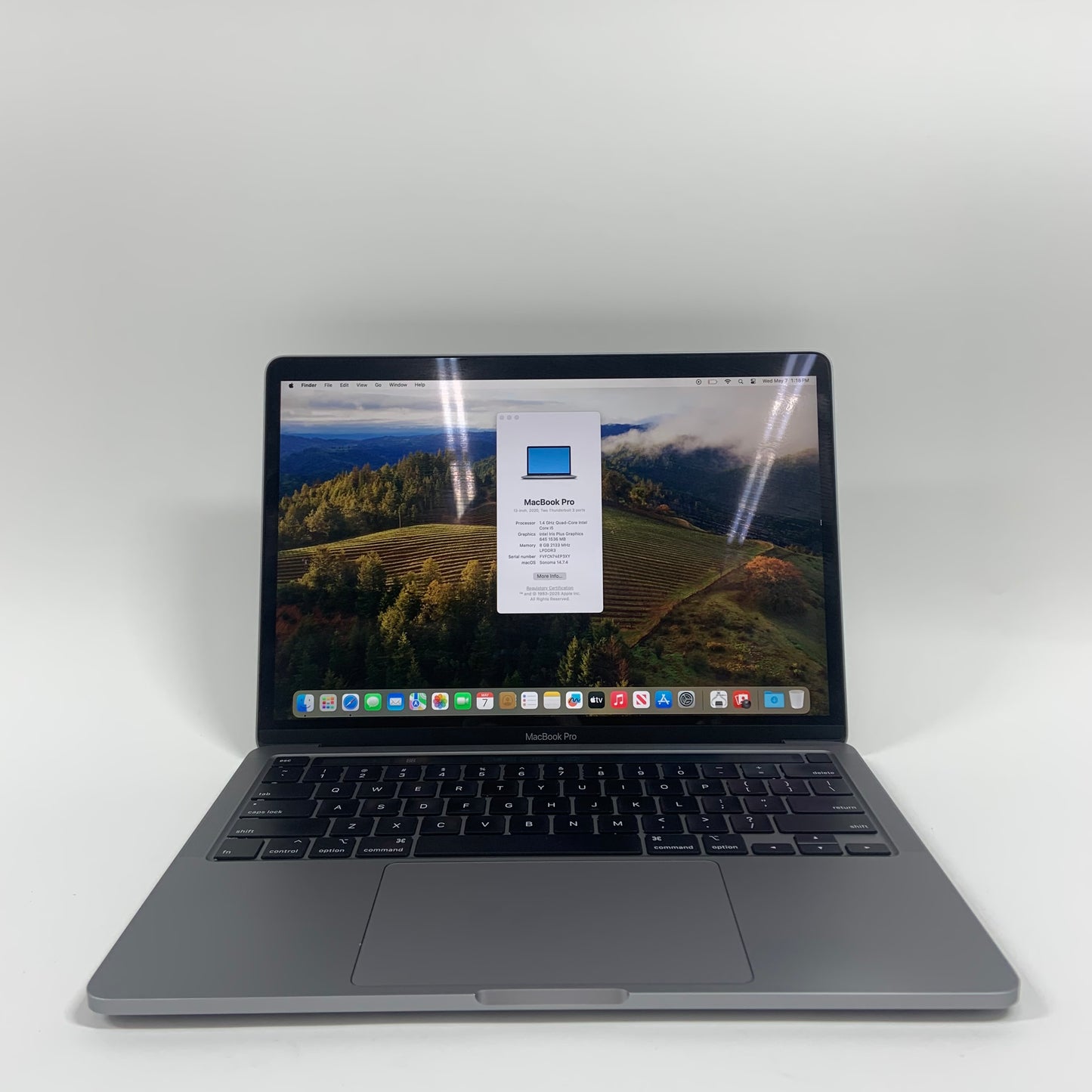 2020 Apple MacBook Pro 13" i5 1.4GHz 8GB RAM 256GB SSD Space Gray A2289