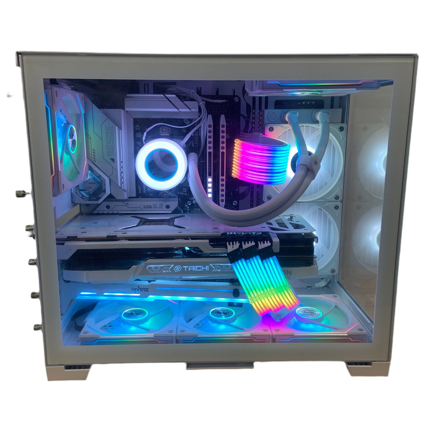 White 4K/8K Gaming PC AMD 7800X3D RX 7900 XTX 24GB VRAM 2TB NVMe SSD 32GB DDR5