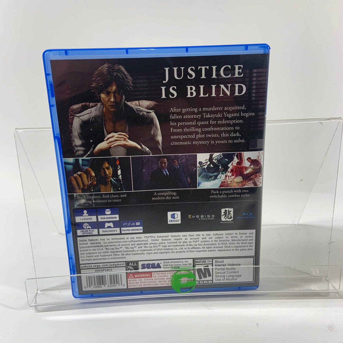 Judgment (Sony PlayStation 4 PS4, 2019)