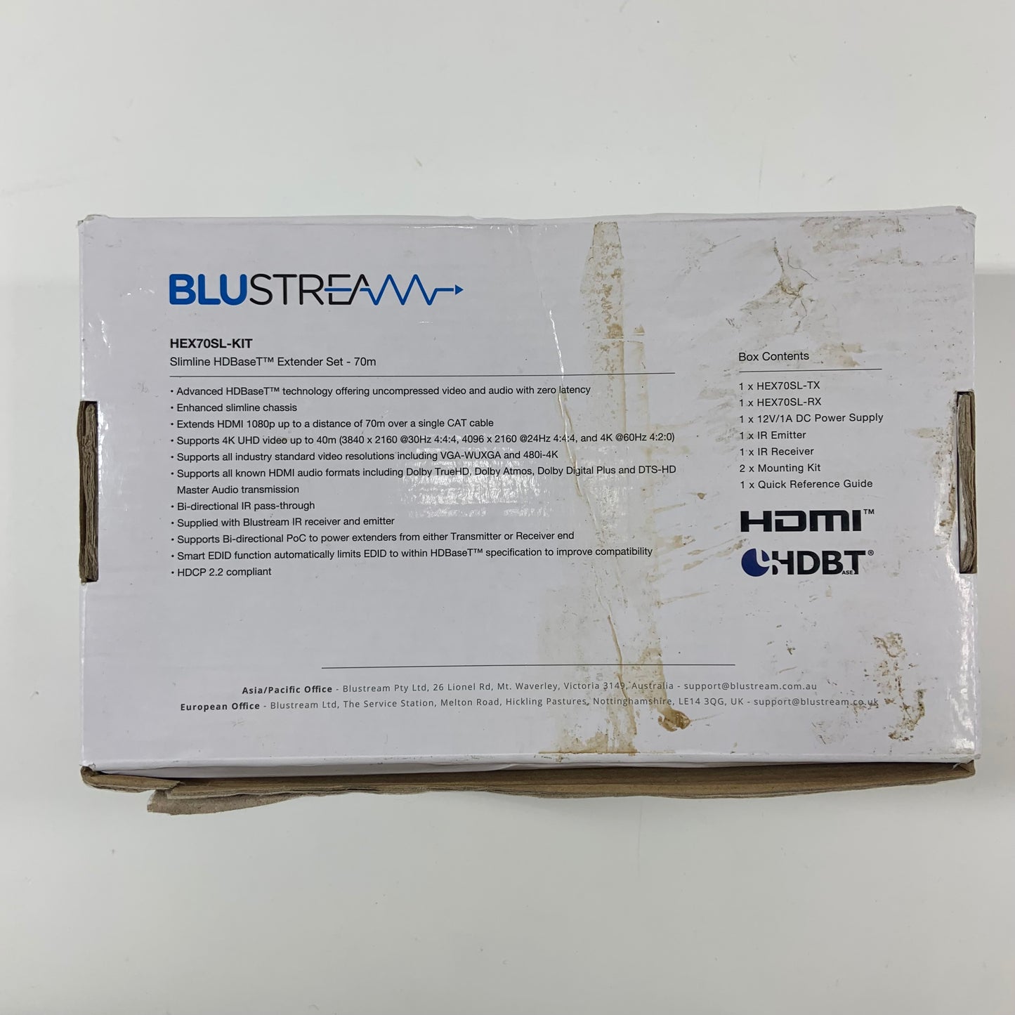 Blustream Slimline HDBaseT Extender Set HEX70SL-KIT