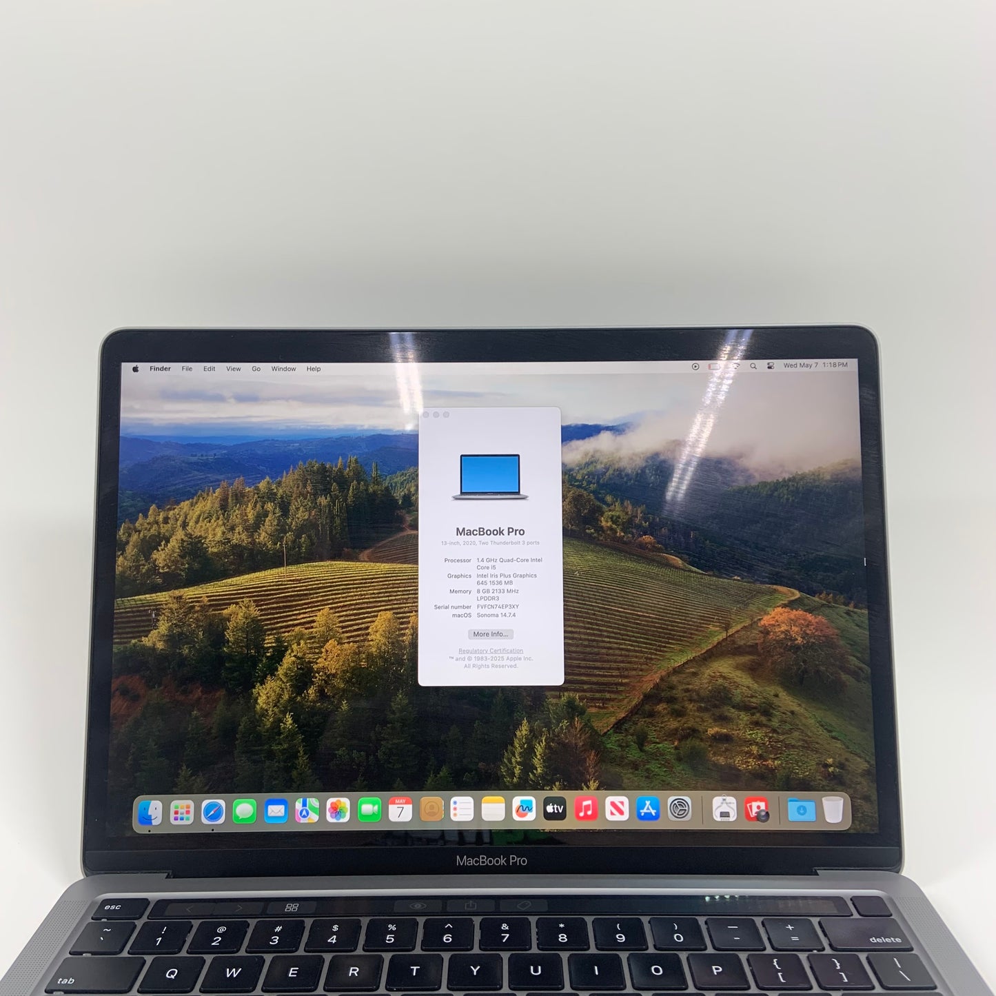 2020 Apple MacBook Pro 13" i5 1.4GHz 8GB RAM 256GB SSD Space Gray A2289