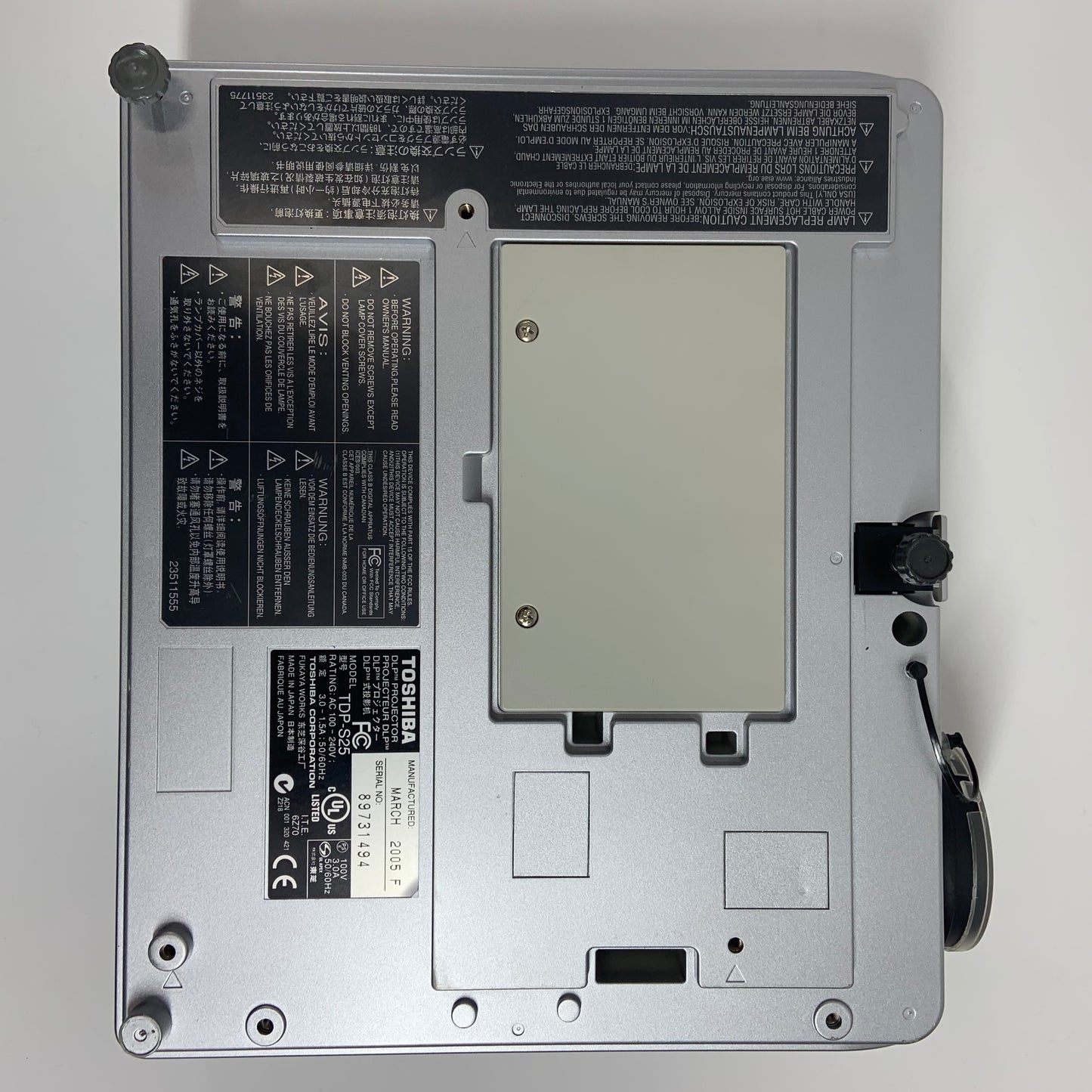 TOSHIBA DLP Projector TDP-S25