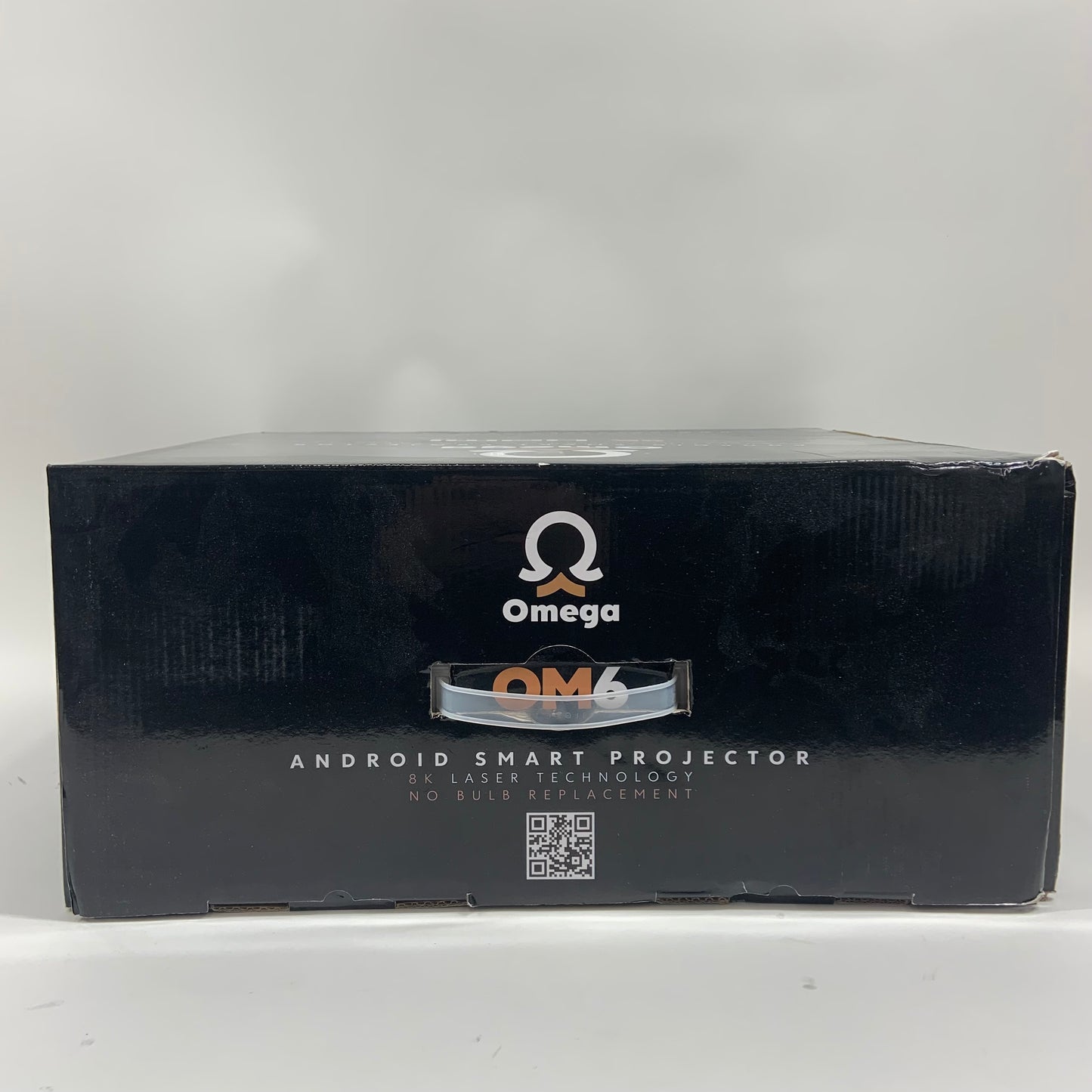 New Omega OM6 Smart Projector 7680x4320 8000 Lm w/ 72" Edge Motorized Screen