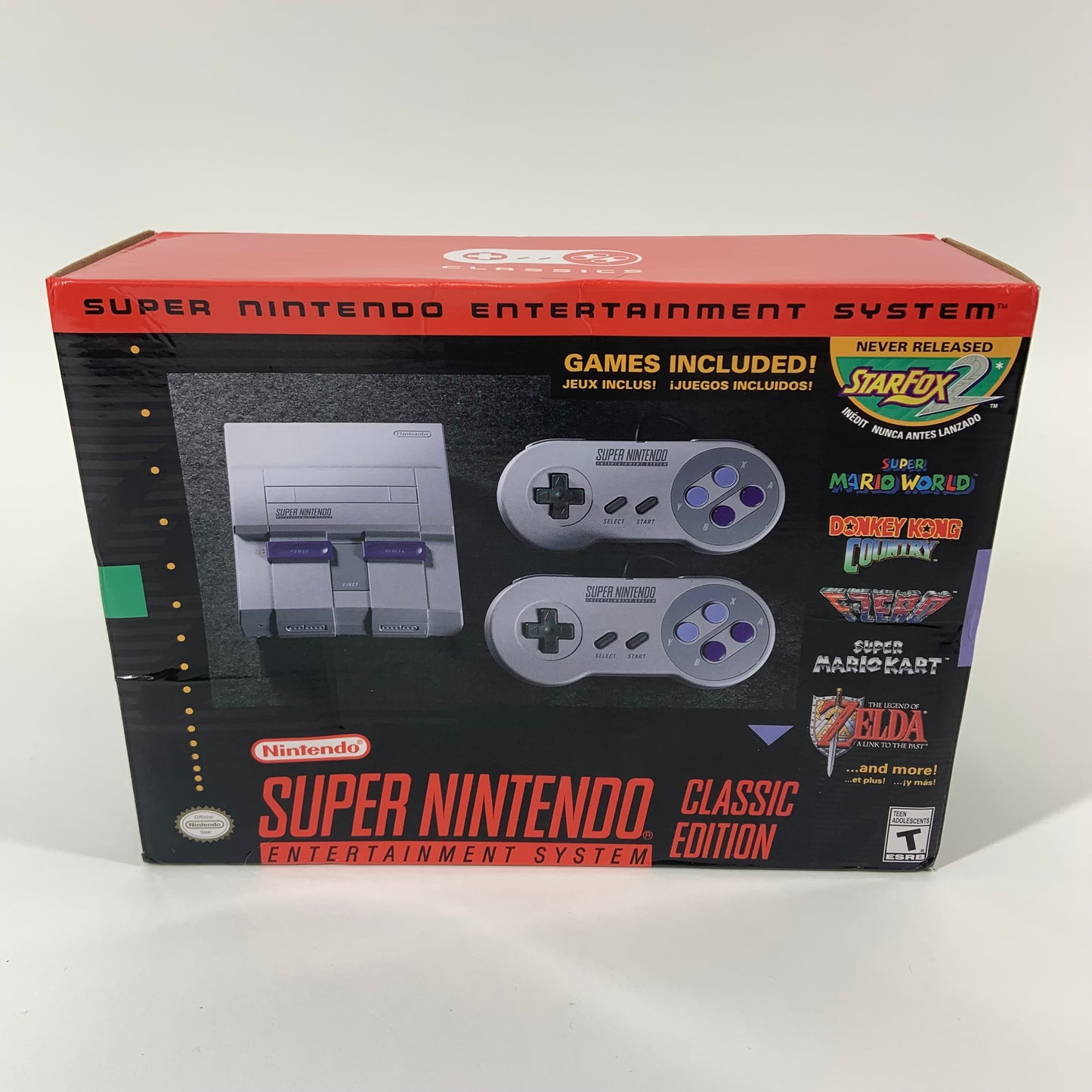 NEW OPEN BOX Super Nintendo SNES Classic Edition Video Game Console CLV-201 Gray