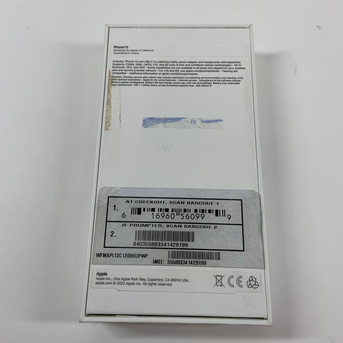 Factory Unlocked Apple iPhone 13 128GB Midnight MLML3LL/A