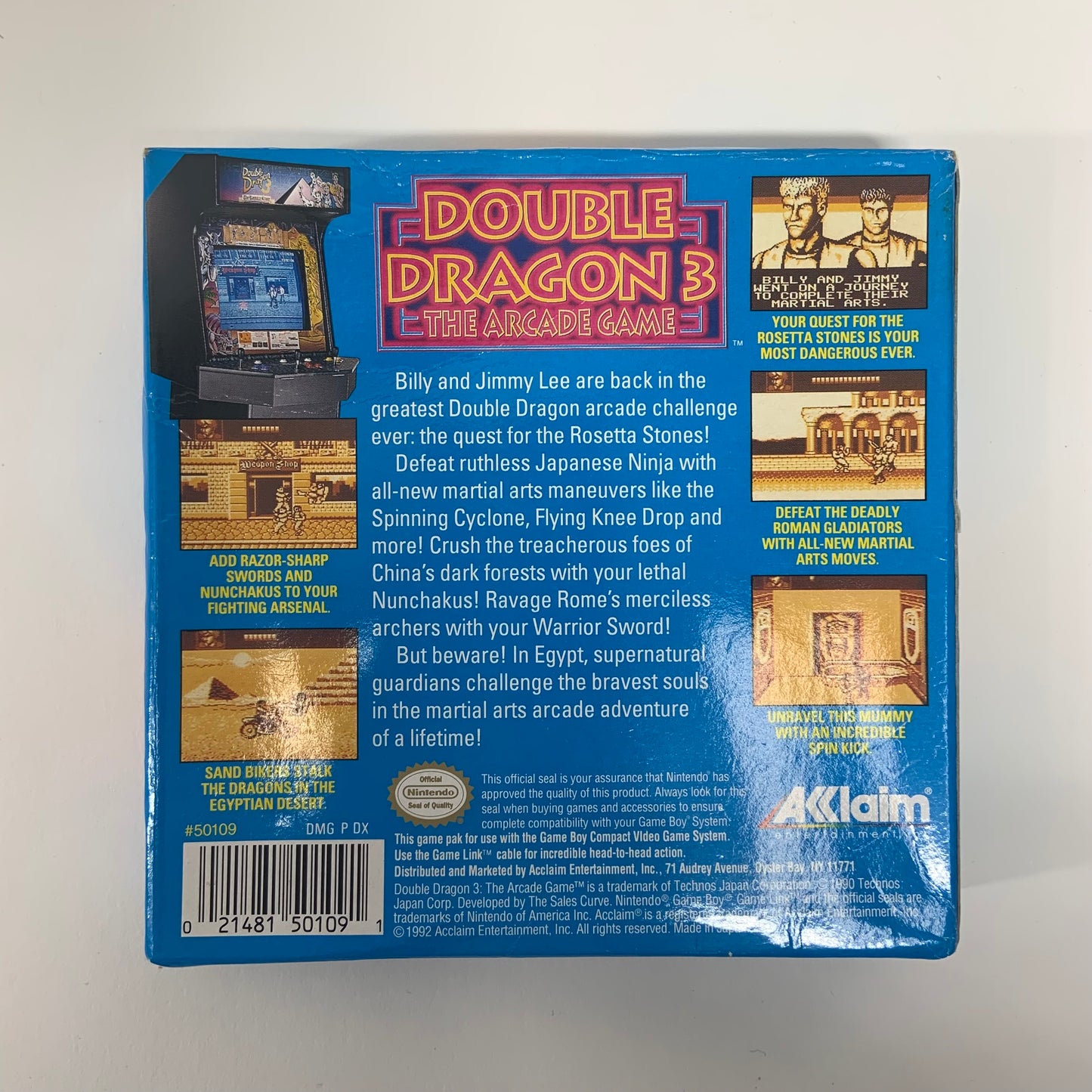 Double Dragon III The Arcade Game (Nintendo GameBoy, 1992)