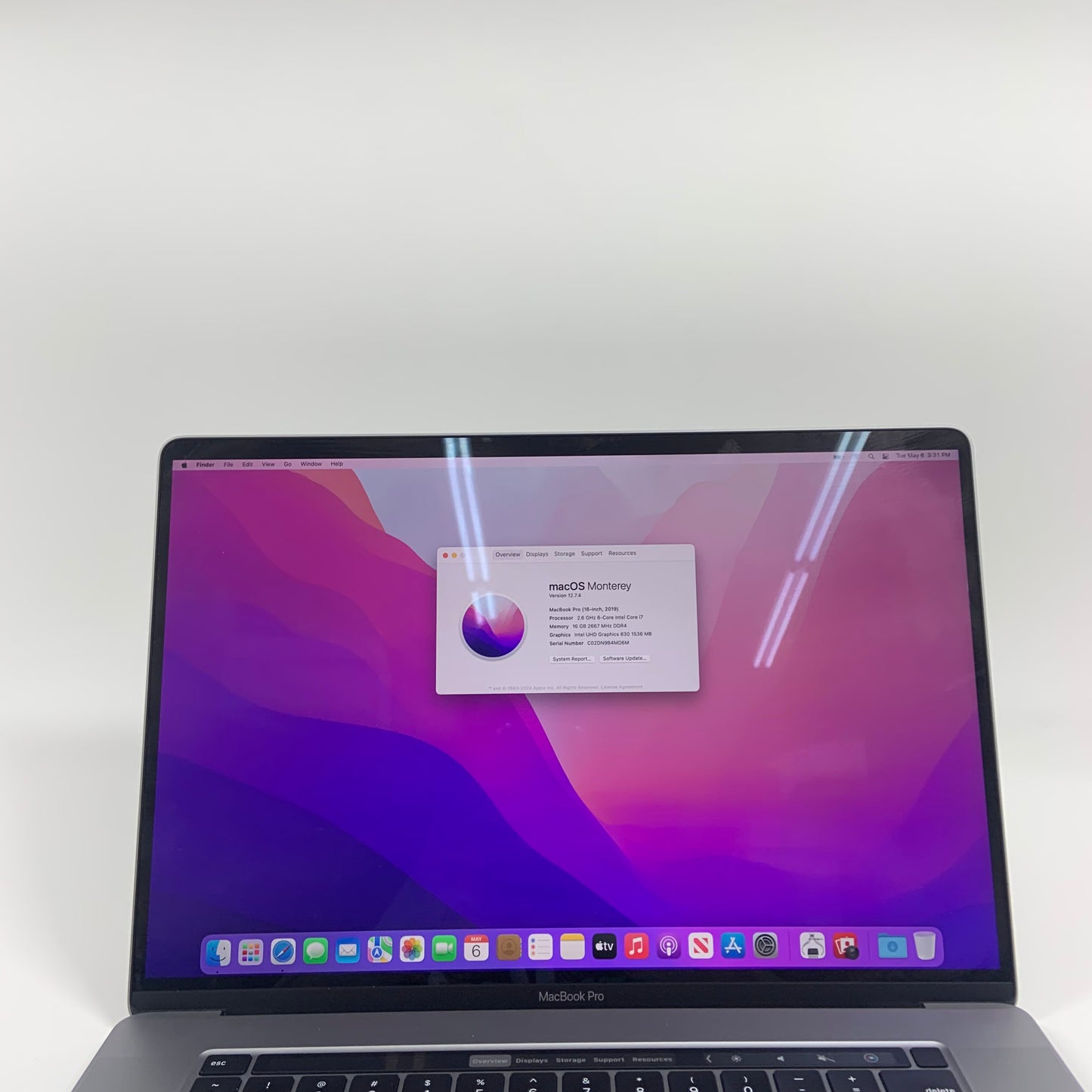 2019 Apple MacBook Pro 16" i7 2.6GHz 16GB RAM 512GB SSD Space Gray A2141