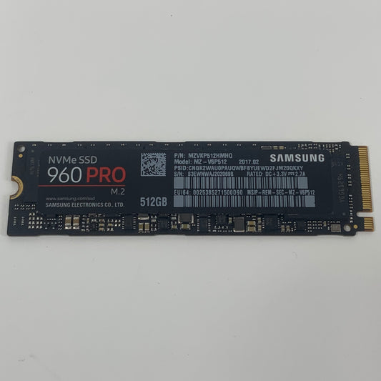 Samsung 2280mm 960 Pro 512GB M.2 NVMe Gen 3.0 x 4 SSD MZ-V6P512