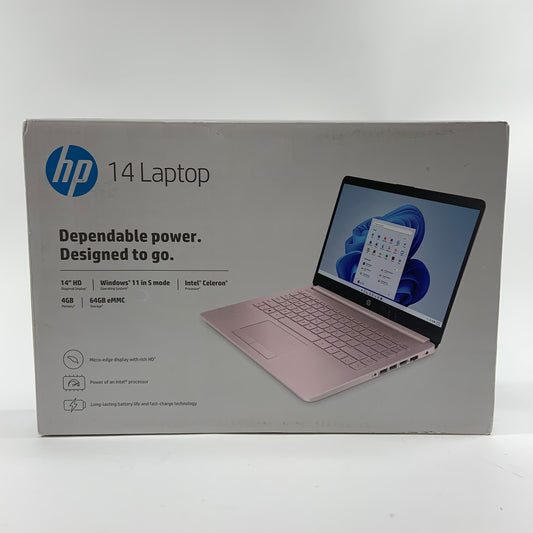 New HP Laptop 14-cf2112wm 14" Celeron N4120 4GB RAM 64GB SSD