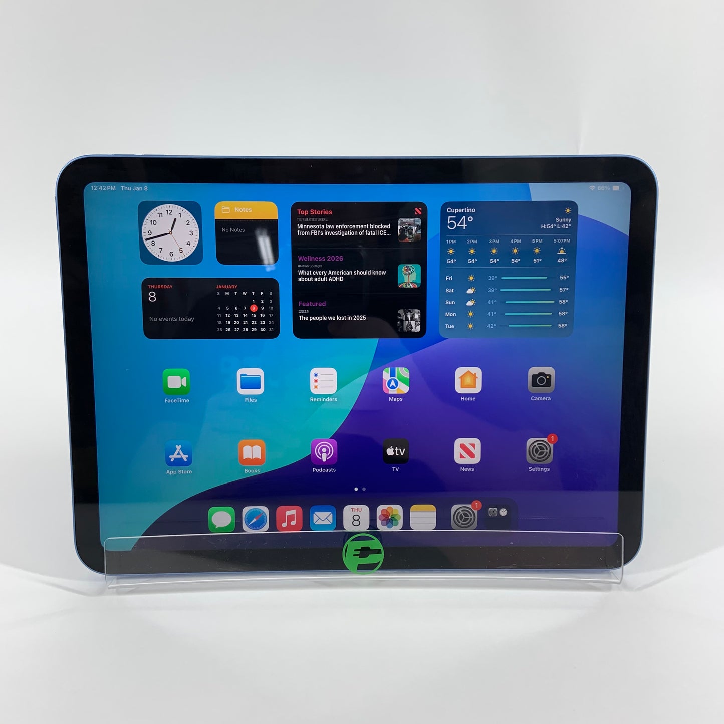 WiFi Only Apple iPad 10th Gen 64GB Blue MPQ13LL/A MINT