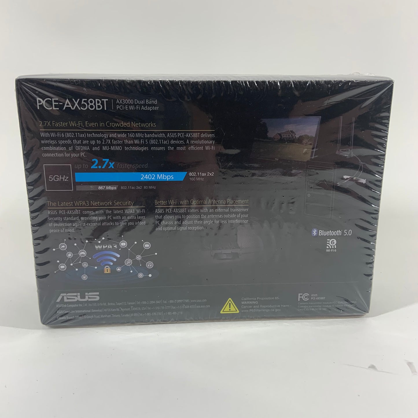 New Asus AX3000 Dual Band Wi-Fi 6 PCI-E Adapter