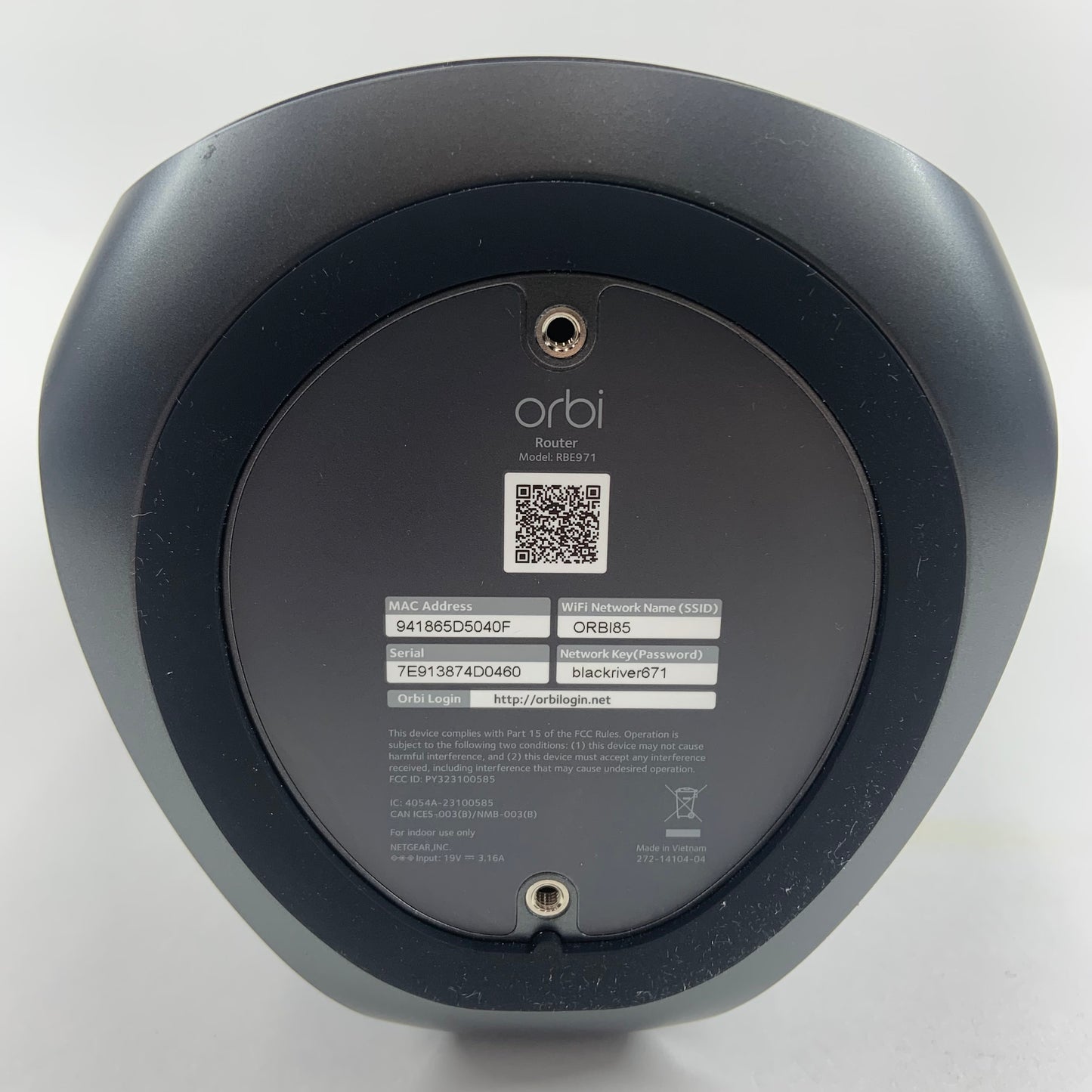 NETGEAR Orbi RBE971  Router WiFi 7 Quad Band Mesh Network 10G Internet Black