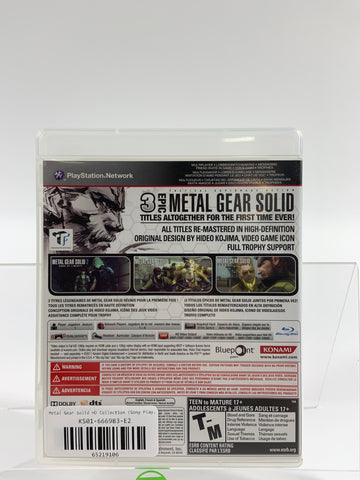 Metal Gear Solid HD Collection (Sony PlayStation 3 PS3, 2011)
