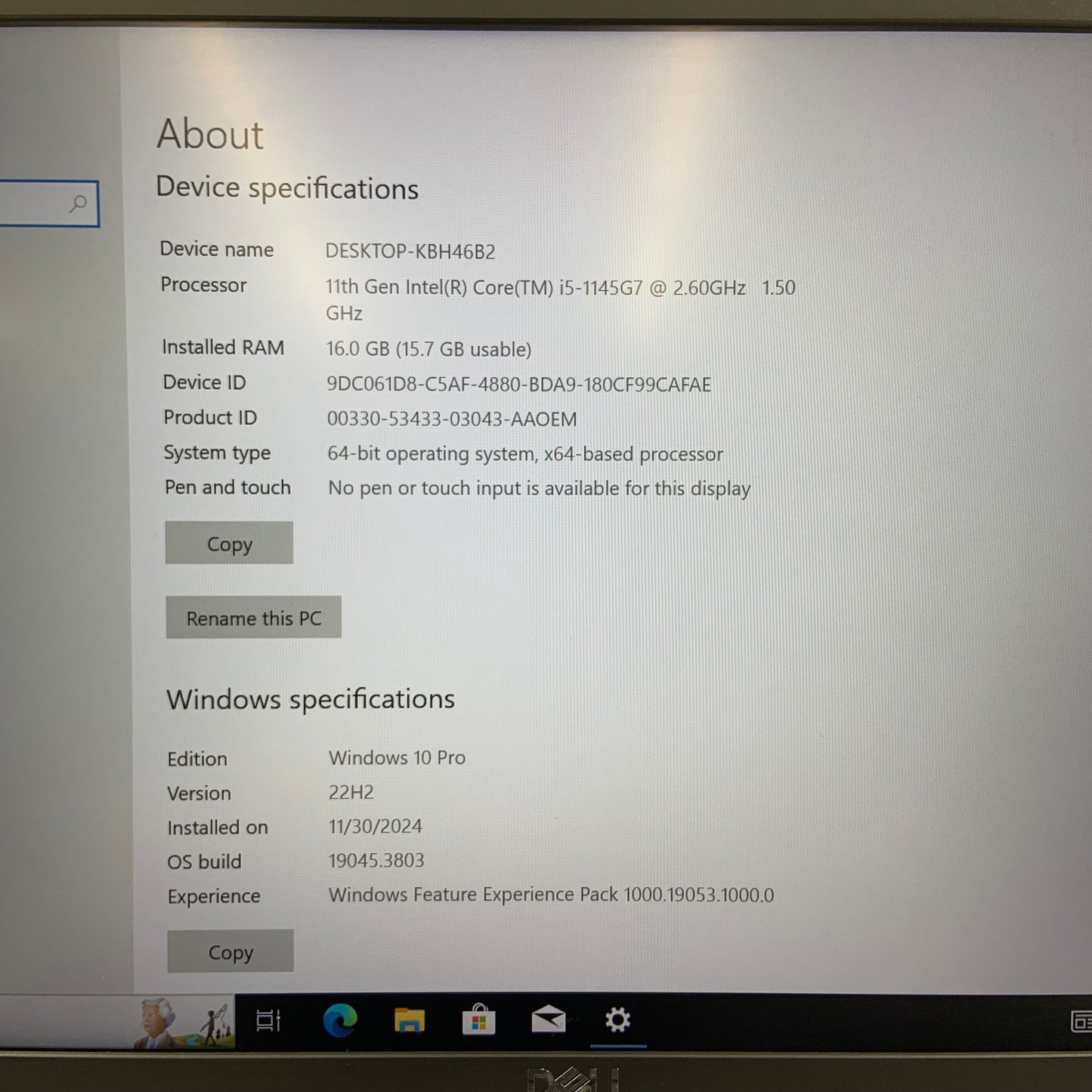 Dell Latitude 5420 14" i5-1145G7 2.6GHz 16GB RAM 256GB SSD