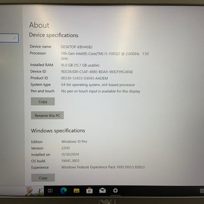 Dell Latitude 5420 14" i5-1145G7 2.6GHz 16GB RAM 256GB SSD