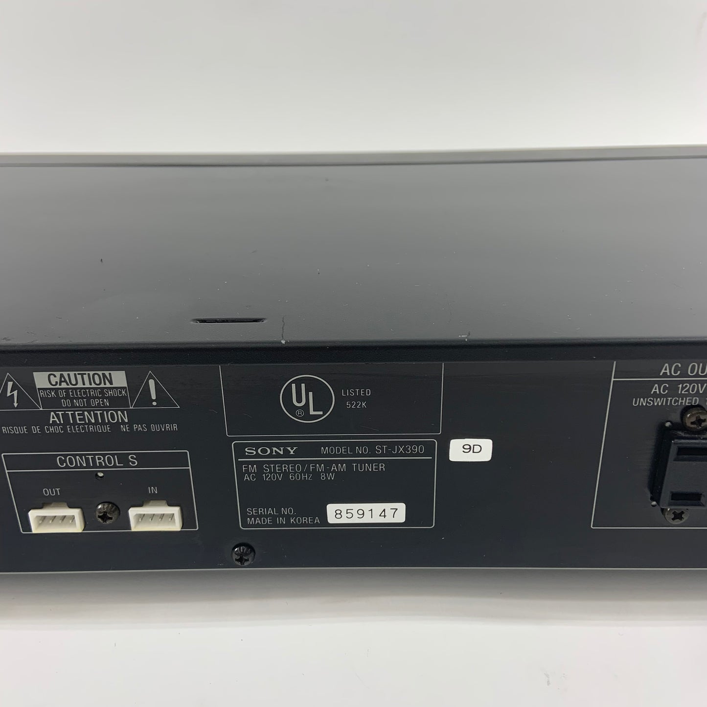 Sony ST-JX390 FM Stereo/FM-AM Tuner TESTED WORKING