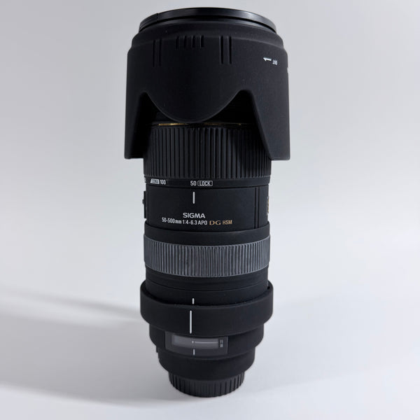 Sigma 50-500mm 1:4-6.3 50-500mm 1:4-6.3 DG HSM For Canon EF Mount Auto & Manual 