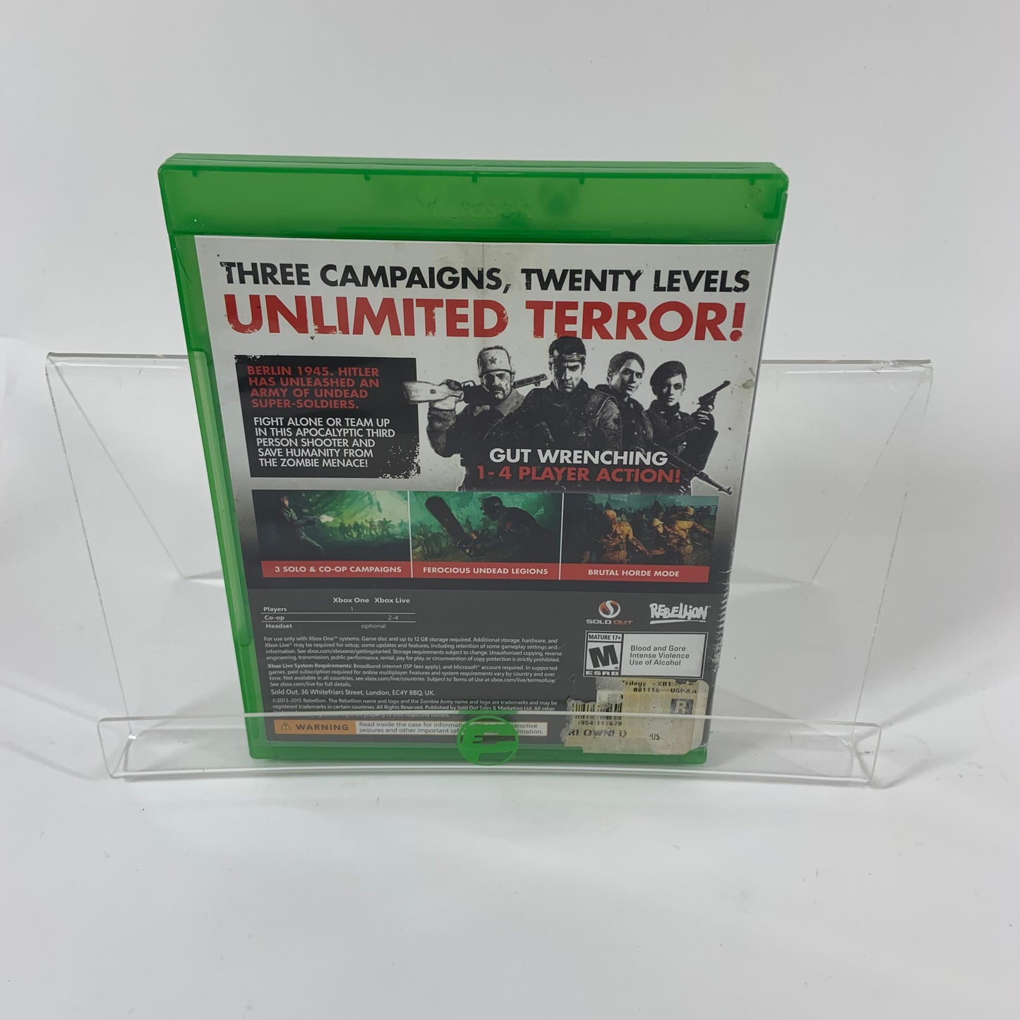 Zombie Army Trilogy (Microsoft Xbox One, 2015)