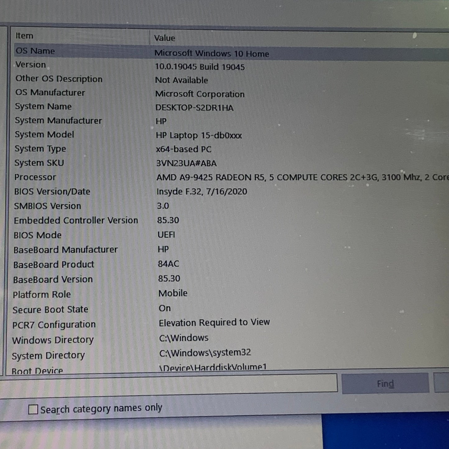 HP Notebook 15-db0072nr 15.6" AMD A9-9425 Radeon R5 3.7GHz 4GB RAM 1TB HDD
