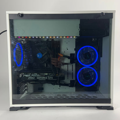 White Budget i5-8600K 16GB RAM 120GB Boot 1TB HDD GeForce GTX 1660 Super