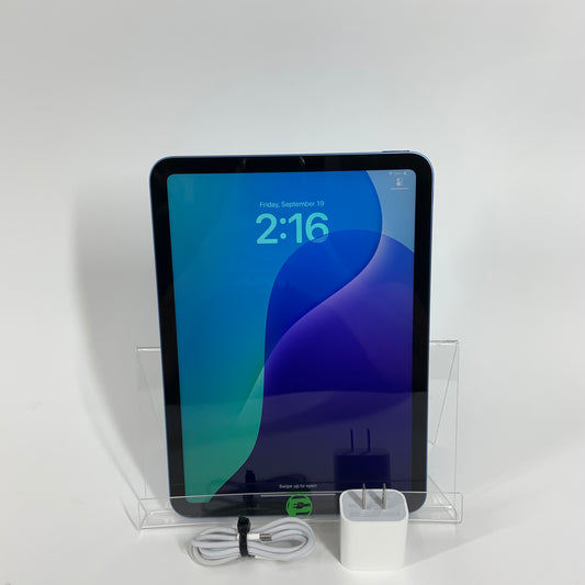 WiFi Only Apple iPad 10th Gen 64GB 18.5 Blue MPQ13LL/A