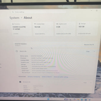 Skytech Custom PC Core i7-14700F 2.10GHz 16GB RAM 1TB SSD Gigabyte RTX 4060