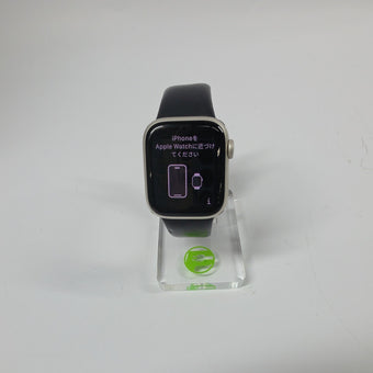 GPS Only Apple Watch Series 7 41MM Silver Aluminum Black Sport Band MKNY3LL/A