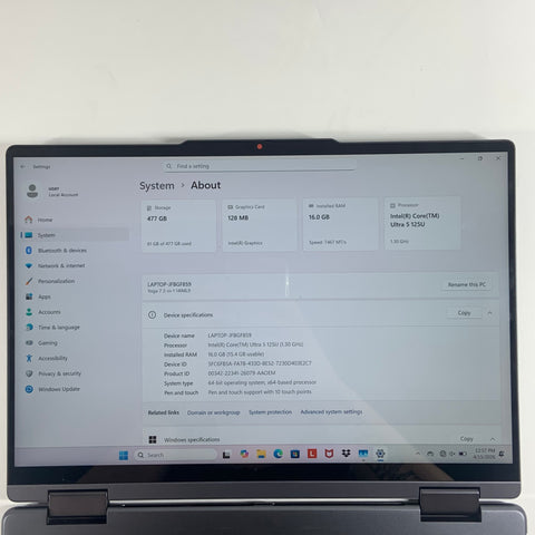 Lenovo Yoga Pro 7 14ML9 14.5" Core Ultra 5 125U 1.3GHz 16GB RAM 512GB SSD