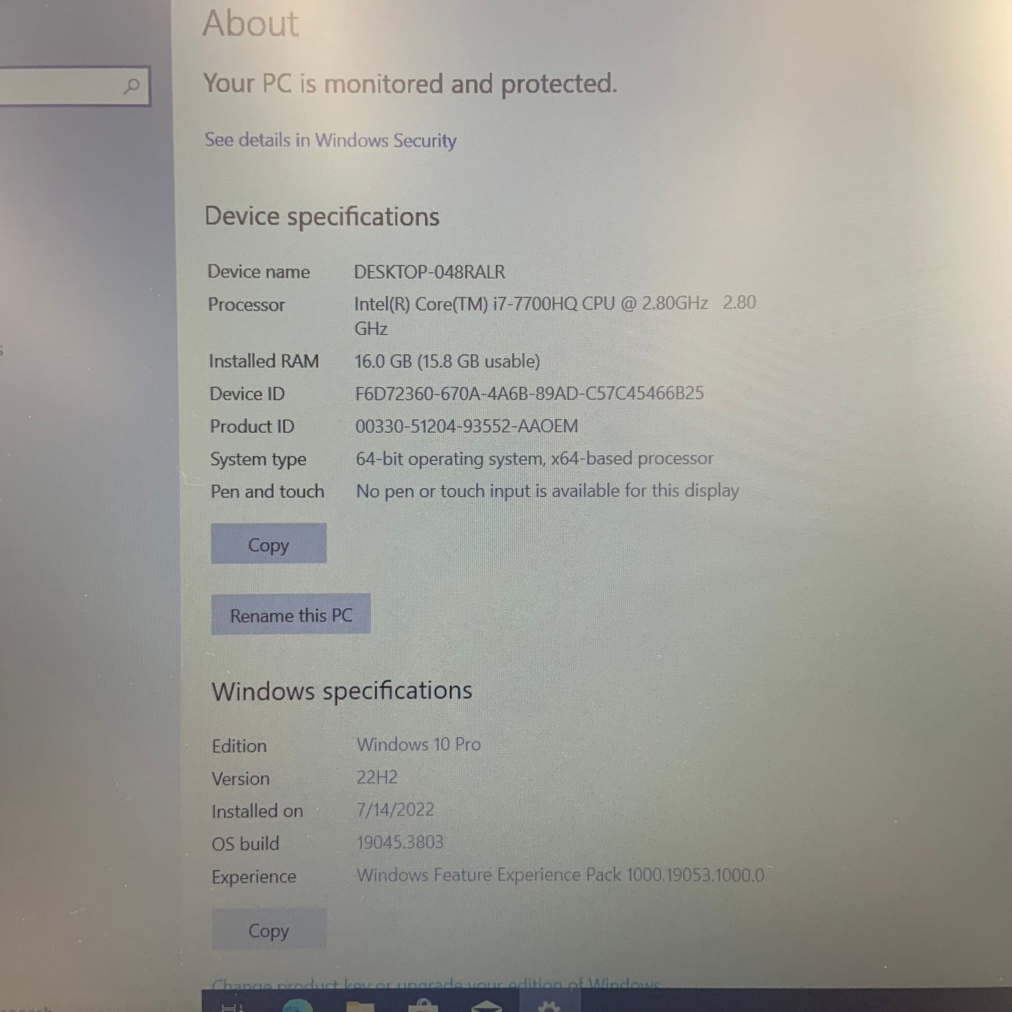 Dell Precision 7520 15.6" i7-7700HQ 16GB RAM 512GB SSD Nvidia Quadro M1200