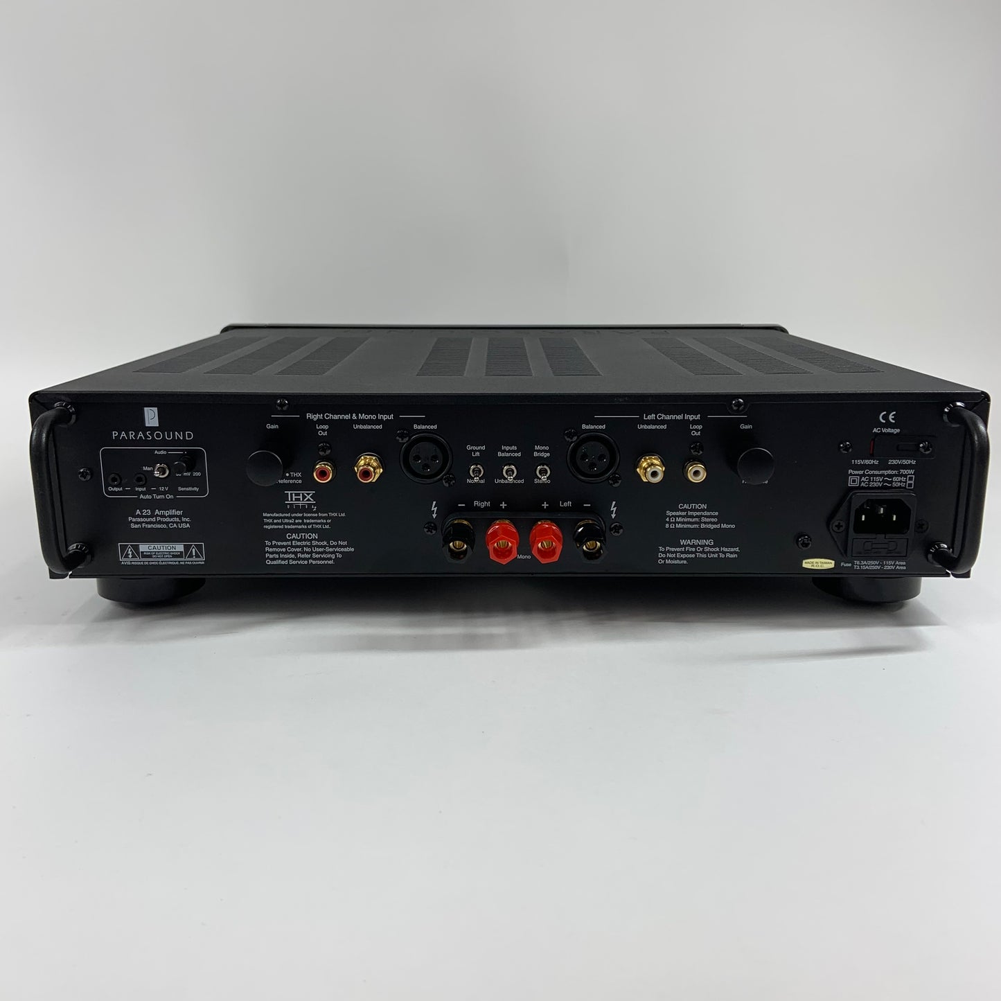 Parasound HALO A23 Stereo Power Amplifier 125W 8 Ohm XLR RCA ORIGINAL BOX TESTED