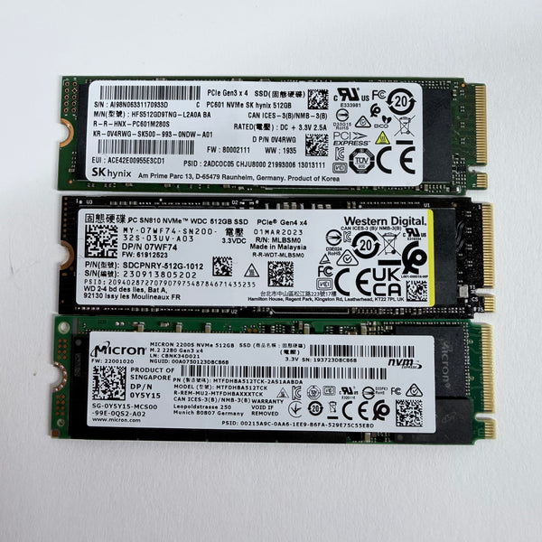 SK Hynix M.2 2280 SI97N009310507G4R 512GB SATA III 6Gbps SSD HFS512GD9TNG-62AQA 8A Lot of 8