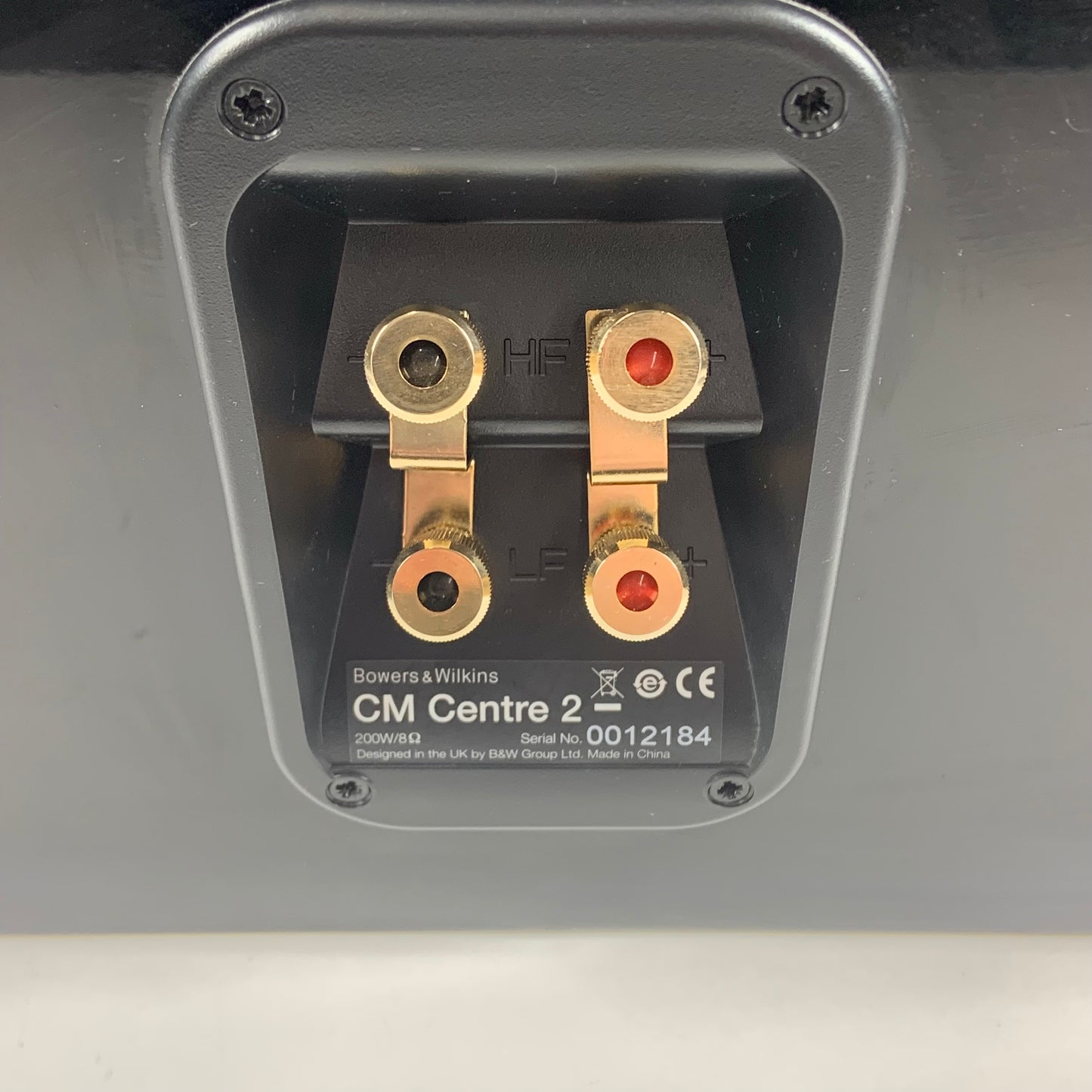 Bowers & Wilkins CM Centre 2 3-Way Center Channel Speaker Black FULLY FUNCTIONAL