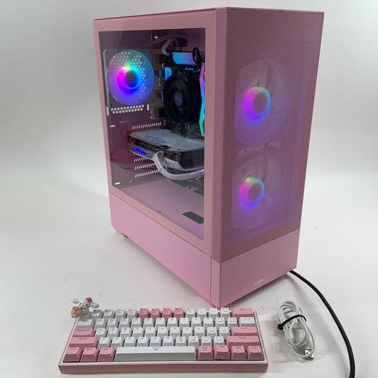 Pink LIAN LI Ryzen 5 8400F 4.20GHz 2TB Storage 16GB DDR5 White RTX 4060 Ti