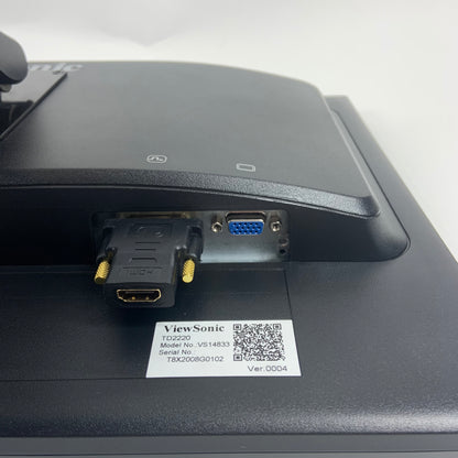 ViewSonic 22" TD2220 FHD Touchscreen LED 60Hz Business Monitor