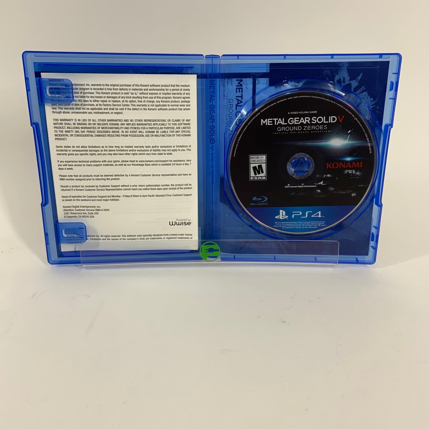 Metal Gear Solid V: Ground Zeroes (Sony PlayStation 4 PS4, 2014)