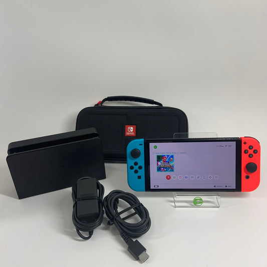 Nintendo Switch OLED Video Game Console HEG-001 Red/Blue