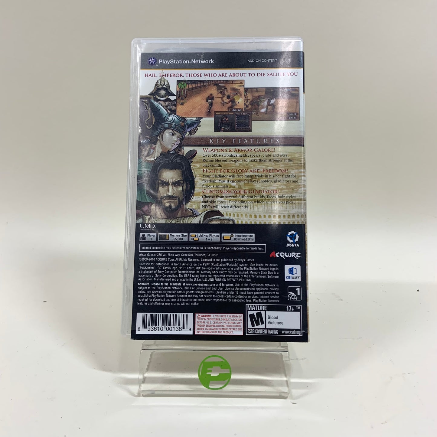 Gladiator begins (Sony PlayStation Portable PSP, 2010)