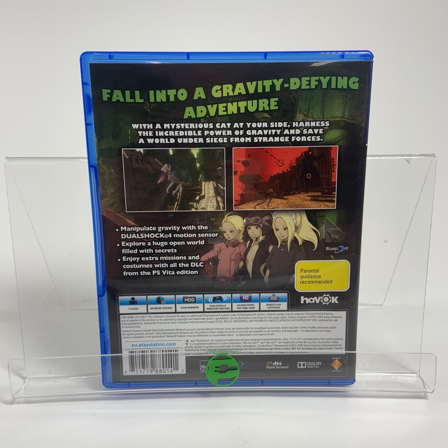 Gravity Rush Remastered PAL (Sony PlayStation 4 PS4, 2016)