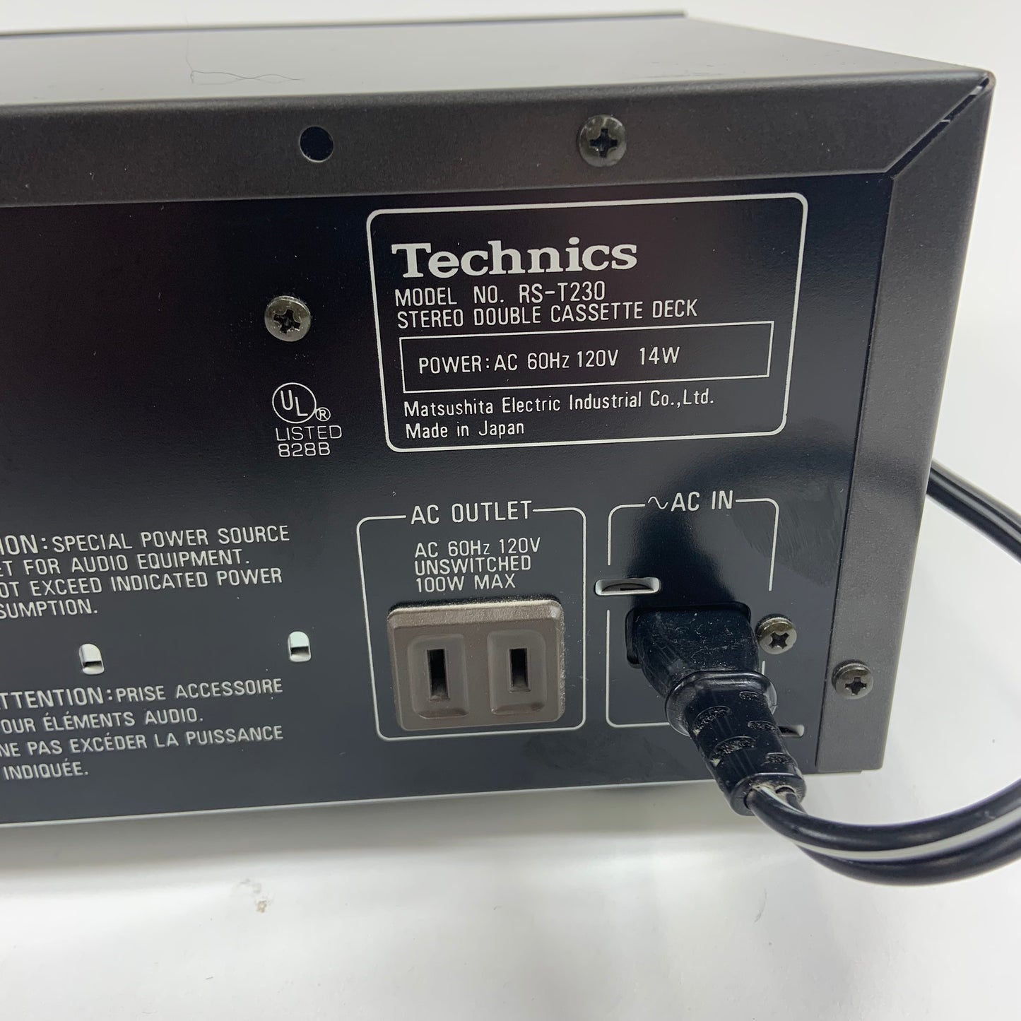 Technics RS-T230 Stereo Double Cassette Deck Player