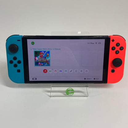 Nintendo Switch OLED Video Game Console HEG-001 Red/Blue